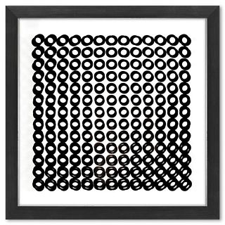 Victor Vasarely (1908-1997), "Trois Dimensions Optique de la série Cinetiques" Framed 1973 Dimensional Art with Letter of Authenticity