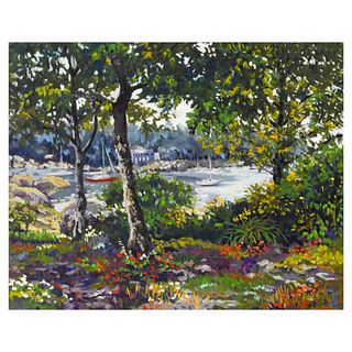 John Powell, "Enchanted Coast" Limited Edition Serigraph on Canvas, Numbered and Hand Signed with Letter of Authenticity.