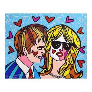 Britto, "Hotties" Hand Signed Limited Edition Giclee on Canvas; Authenticated