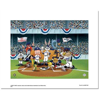 "Line Up At The Plate (Dodgers)" is a Limited Edition Giclee from Warner Brothers with Hologram Seal and Certificate of Authenticity.