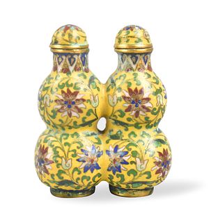 Chinese Closionne Double Gourd Snuff Bottle