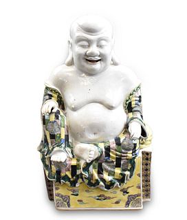 Large Chinese Porcelain Seated Buddha,19th C.