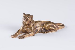 Tiffany & Co., Lioness Paperweight, Bronze