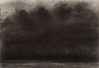 Emily Nelligan (Am. 1924-2018), "10 Oct '00", Charcoal on paper, framed under glass