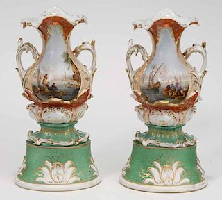 Pair of German Porcelain Vases