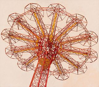 Robert Solotaire (Am. 1930-2008), Parachute Drop, 2006, Oil on linen, framed