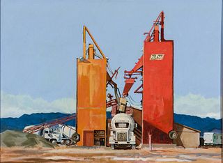 Robert Solotaire (Am. 1930-2008), Road to Albequerque, 1984, Oil on canvas, framed