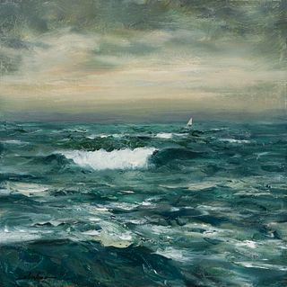 Dennis Sheehan (Am. b. 1950), "By the Sea" 2022, Oil on canvas, unframed