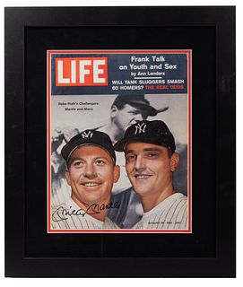New York Yankees Mickey Mantle Signed Life Magazine Cover
