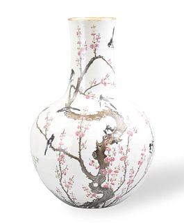 Chinese Famille Rose Mapie & Prunus Vase,19th C.