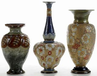 Three Doulton Vases
