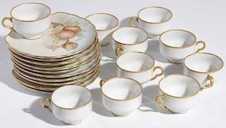 Twenty Pieces Handpainted Porcelain