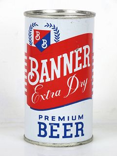 1961 Banner Extra Dry Beer 12oz 34-26 Flat Top Can Cumberland Maryland