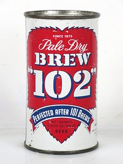 1955 Brew 102 Beer 12oz 41-33 Flat Top Can Los Angeles California
