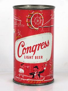 1956 Congress Light Beer Set Can New York State Fair 12oz 51-01 Flat Top Can Rochester New York