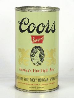 1958 Coors Banquet Beer 12oz 51-24.2c Flat Top Can Golden Colorado