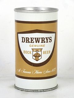 1965 Drewrys Genuine Bock Beer 12oz T59-26f Fan Tab Can South Bend Indiana