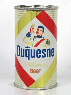 1958 Duquesne Pilsener Beer 12oz 57-12 Flat Top Can Pittsburgh Pennsylvania