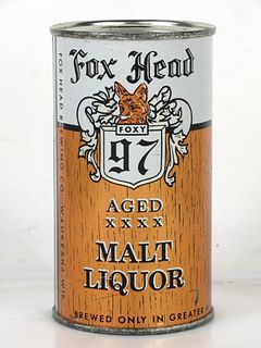 1957 Fox Head Malt Liquor 12oz 66-18v Flat Top Can Waukesha Wisconsin mpm