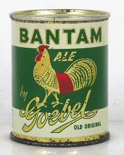 1953 Goebel Bantam Ale 8oz 241-14.2 Flat Top Can Detroit Michigan