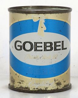 1958 Goebel Private Stock 22 Beer 8oz 241-25.1b Flat Top Can Detroit Michigan