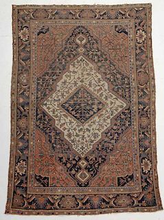 Persian Rug with Ivory medallion