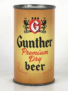 1957 Gunther Premium Dry Beer 12oz 78-26.2 Flat Top Can Baltimore Maryland