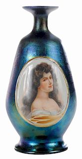 Iridescent Pottery Portrait Vase