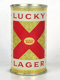 1958 Lucky Lager Beer 12oz 93-19.2 Flat Top Can San Francisco California