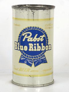 1950 Pabst Blue Ribbon Beer 12oz 111-31.2 Flat Top Can Milwaukee Wisconsin
