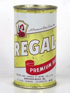 1958 Regal Premium Beer 12oz 121-29 Flat Top Can Miami Florida