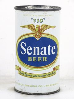 1950 Senate Beer 12oz 132-22 Flat Top Can Washington District Of Columbia