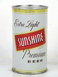 1958 Sunshine Premium Beer 12oz 137-35 Flat Top Can Reading Pennsylvania mpm