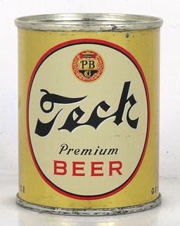 1960 Tech Premium Beer 8oz 242-20 Bank Top Can Pittsburgh Pennsylvania