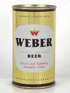 1958 Weber Special Premium Beer 12oz 144-33 Flat Top Can Waukesha Wisconsin