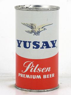 1958 Yusay Pilsen Premium Beer 12oz 143-21.1 Flat Top Can Chicago Illinois