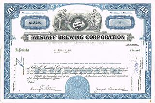 1972 Falstaff Brewing Corp. Stock Certificate Saint Louis Missouri