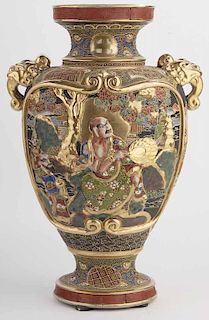Japanese gilt and enameled vase