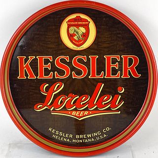 1933 Kessler Lorelei Beer 13" Serving Tray Helena Montana
