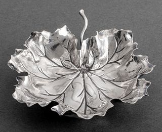 Gianmaria Buccellati Sterling Leaf Form Dish