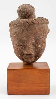 Indian Gupta Period Terracotta Bodhisattva Head