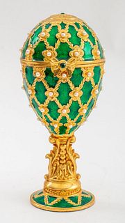 Faberge Style Green Easter Egg by Krischenko