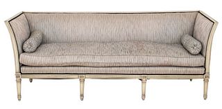 French Directoire Style Upholstered Sofa Settee