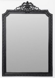 French Napoleon III Revival Ebonized Wood Mirror