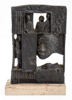 William Meyerowitz Brutalist Patinated Sculpture
