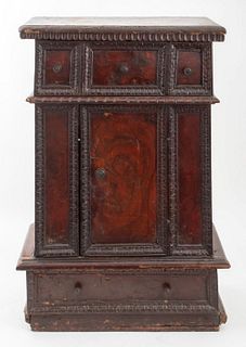 Antique Italian Baroque Carved Walnut Cabinet