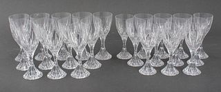 Christofle "Cathedrale" Crystal Cut Glassware, 24