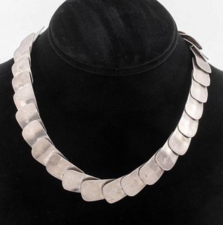 Vintage Mexican Silver Choker Necklace