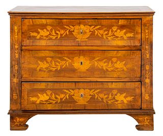 Dutch Marquetry Chest of Drawers, 19th C.