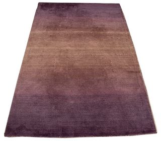 Modern Purple Wool Blend Rug, 5' x 7'